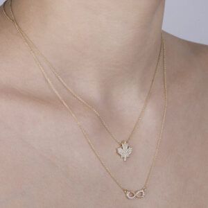Canadian Maple Leaf Diamond Pendant