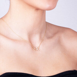Double Puzzle Diamond Pendant
