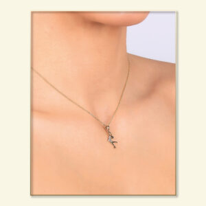 Ice Skater Diamond Pendant Necklace